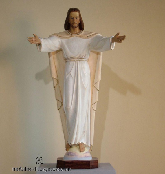 Statue Christ Rédempteur Finition Blanc